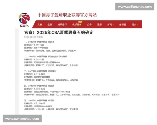 最新CBA赛程全解析详解各队比赛时间与关键对阵安排